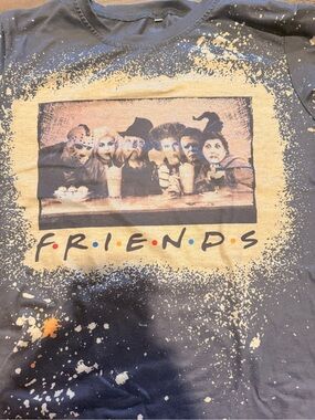 Friends Graphic Tee with Horror Icons